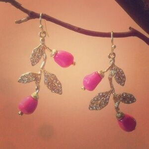 Pink‎ Branch Earrings